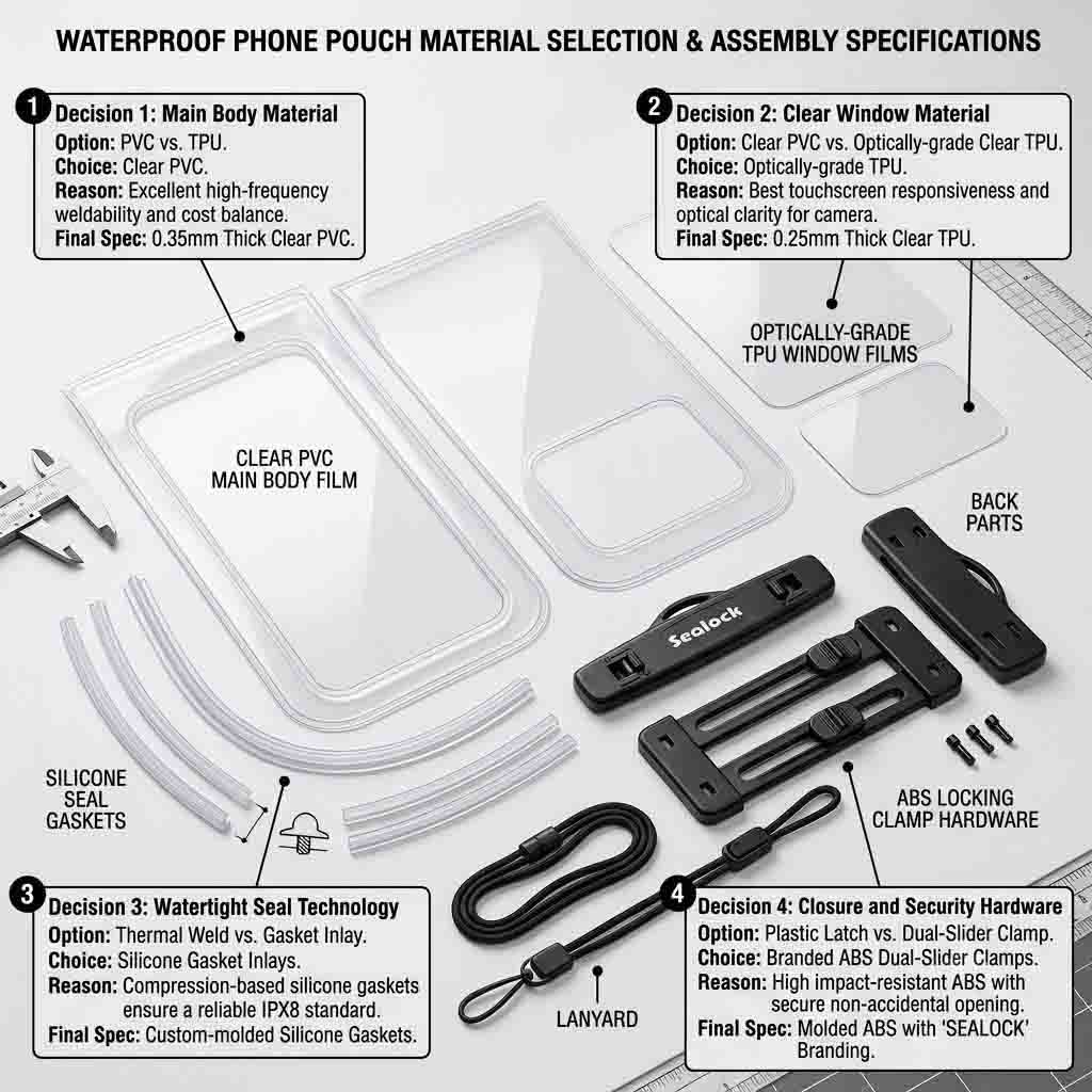 IMPERVIUS Phone Pouch Material Guide pro emptoribus